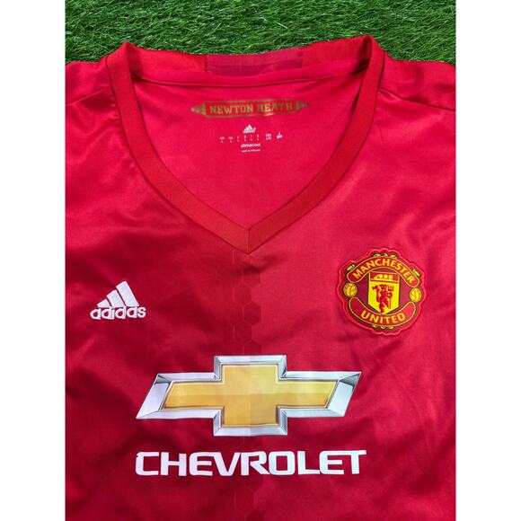 Adidas Manchester United Rooney #10 Newton Heath Jersey Red L ClimaCool Soccer - Picture 2 of 9